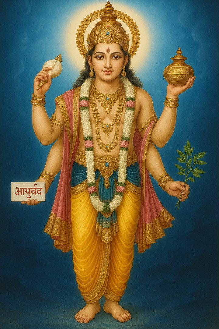 Lord Dhanvantari, the god of Ayurveda