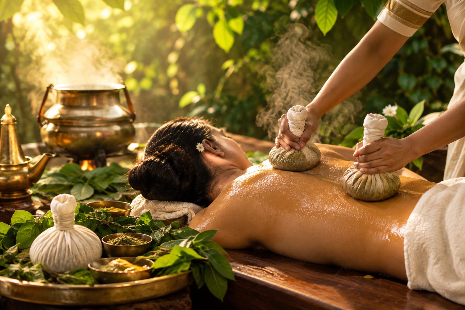 Patra Pinda Sweda / Elakizhi - Jeevdhaari Keraliya Ayurveda